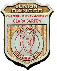 Junior ranger badge for Clara Barton Junior ranger badge for Clara Barton