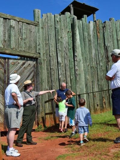 Visitors on a guided tour