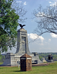 The Wisconsin monument and a stone stockade corner marker