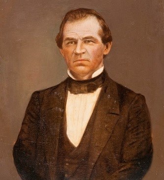 Andrew Johnson colored oleograph