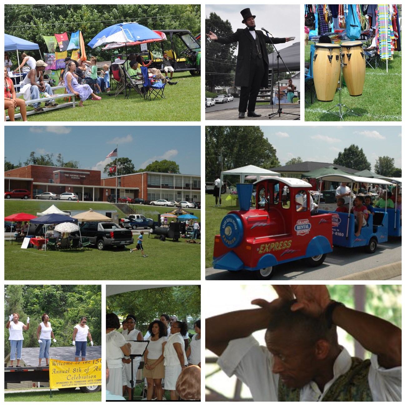 A collage of modern August 8th celebrations