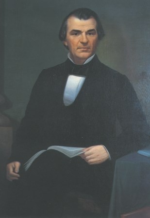 Shaver portrait of Andrew Johnson