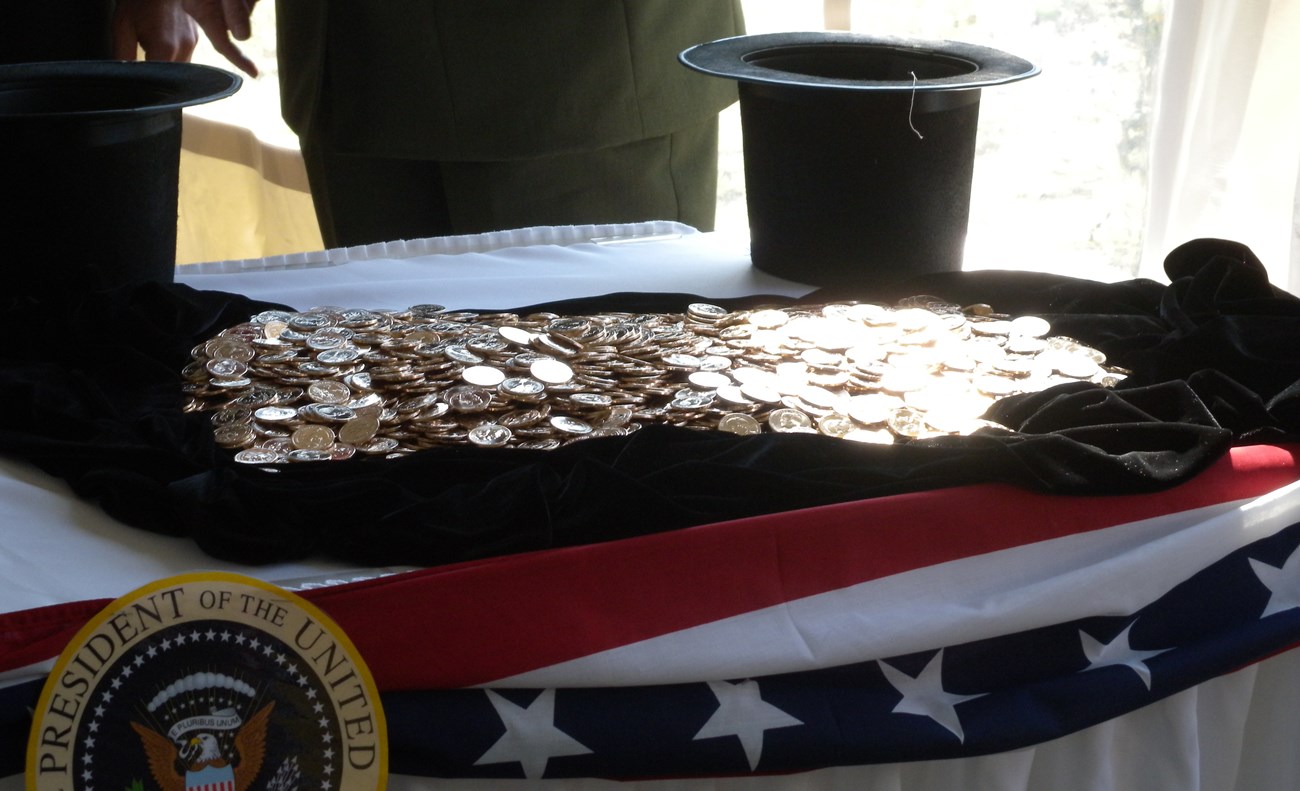 Poured coins