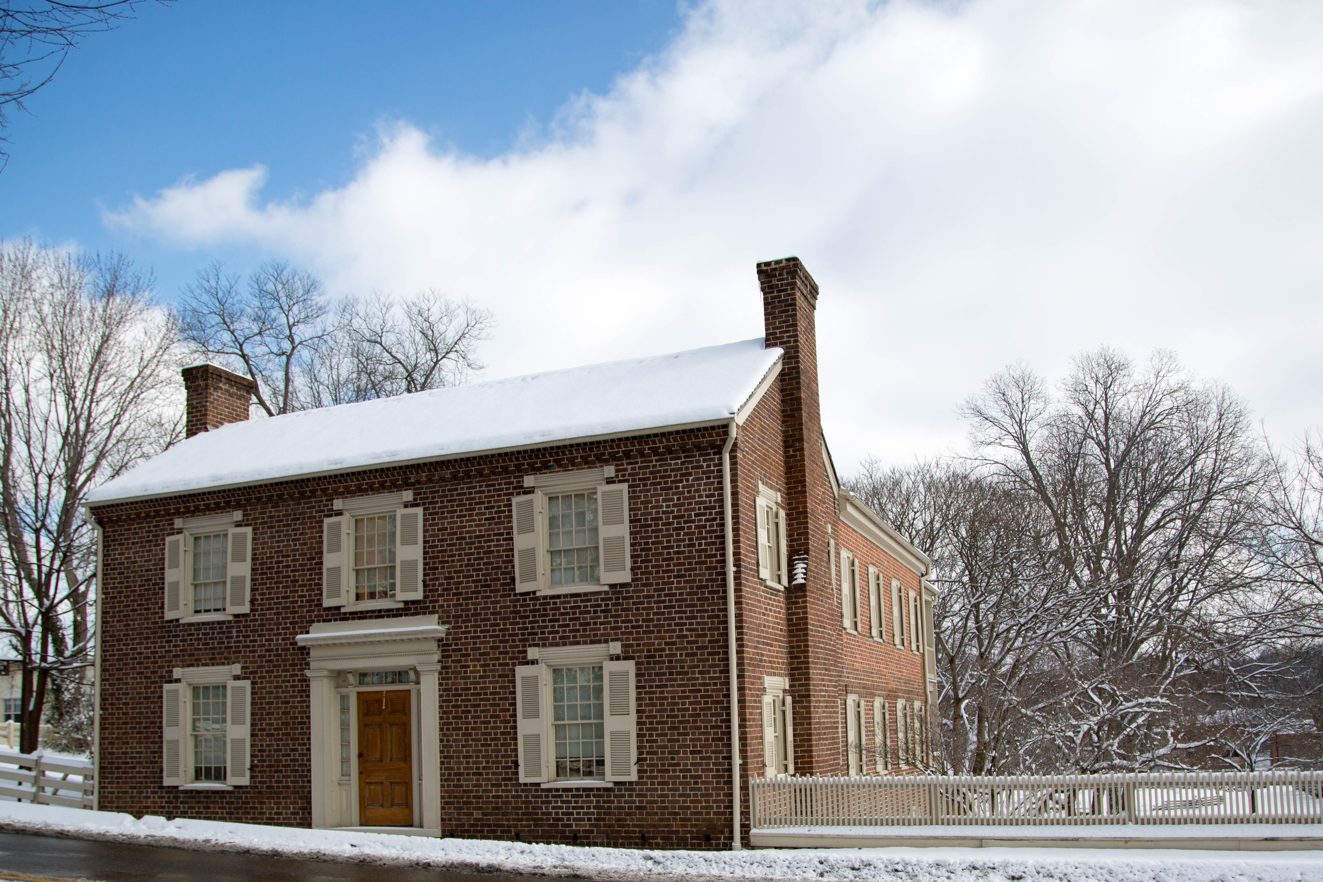 Winter-25 homestead in snow