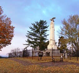 Monument in Autumn with tree