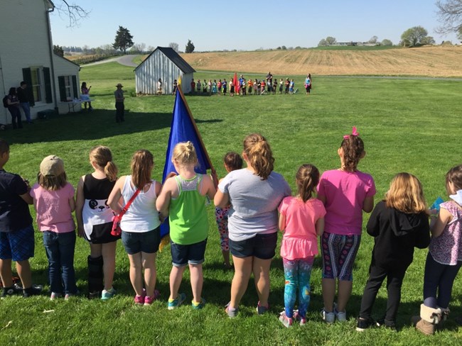 students participate in the "Angels of the Battlefield" program