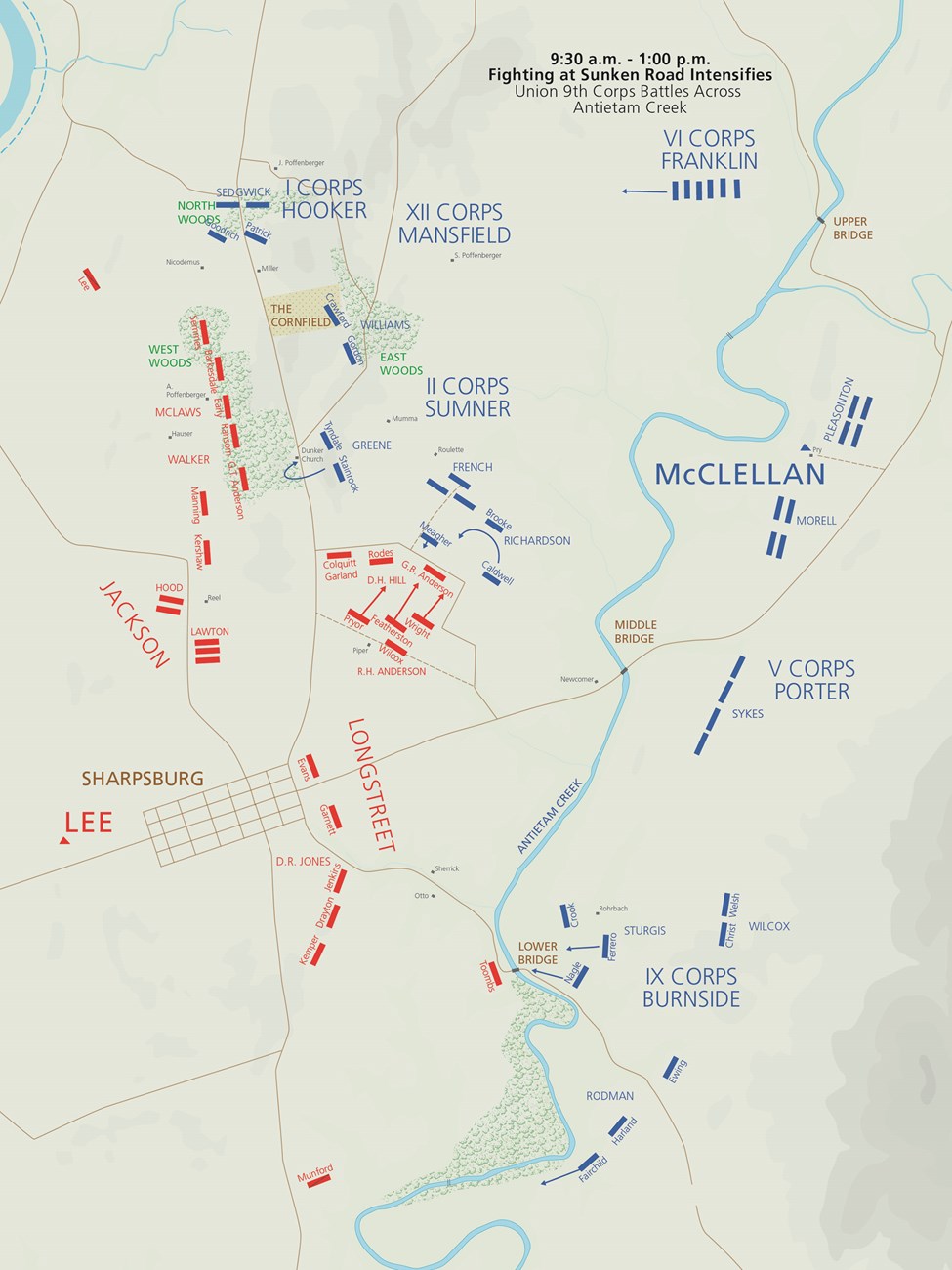 Antietam Battle Map 9:30 am-1:00 pm