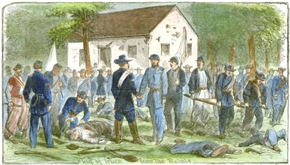 Truce at the Dunker Church after the battle.