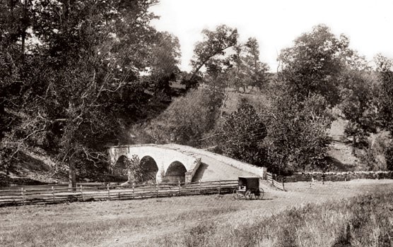 Alexander Gardner's traveling darkroom wagon at the Burnside Bridge