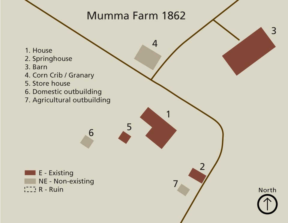 map of mumma farm buildings