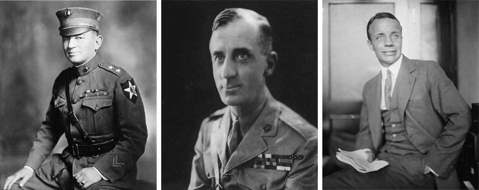 Portraits of Lieutenant General John Archer Lejeune, Smedley Darlington Butler and Theodore Roosevelt Jr.