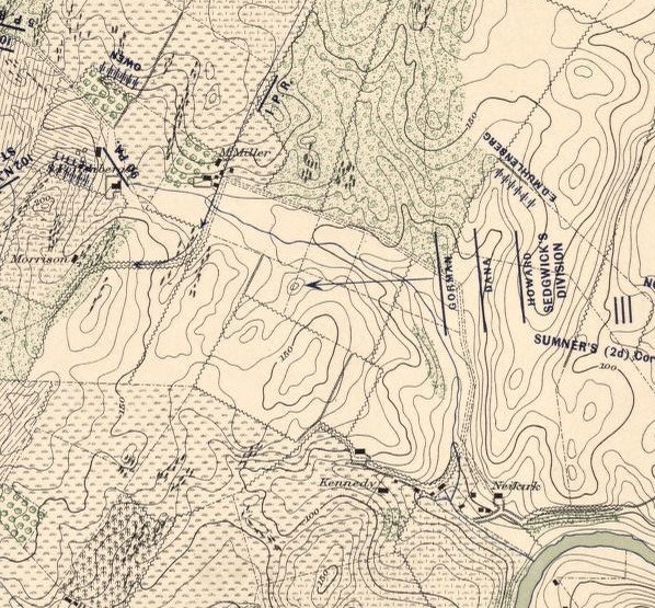 Map of line of brigade formation