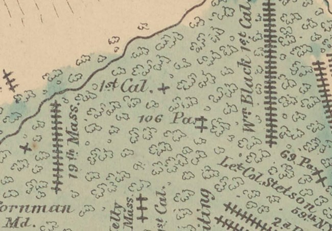 detail of burial map