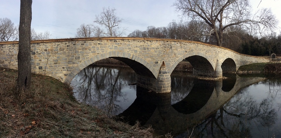 The historic Burnside Bridge at Antietam National Battlefield