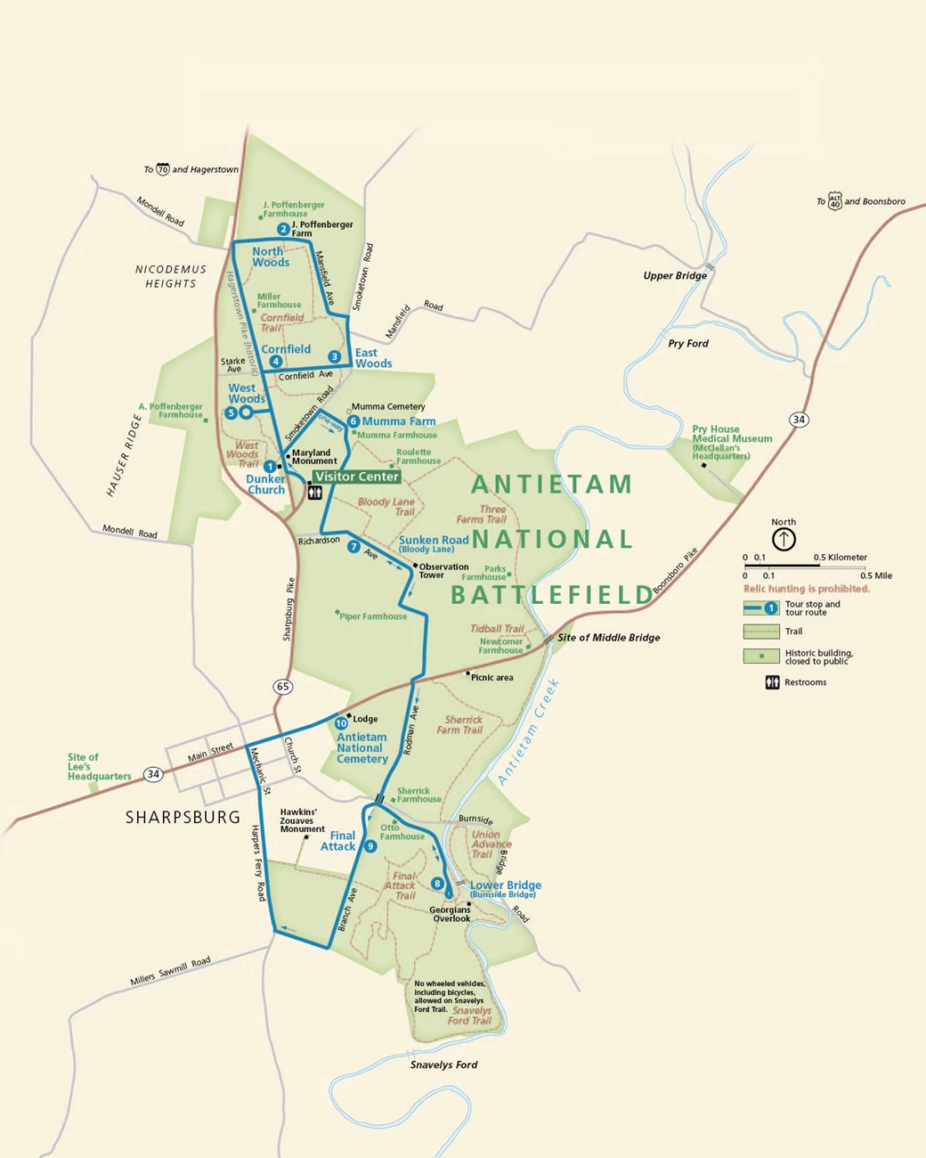 2023 Unigrid Map of Antietam National Battlefield 2023 Unigrid Map of Antietam National Battlefield