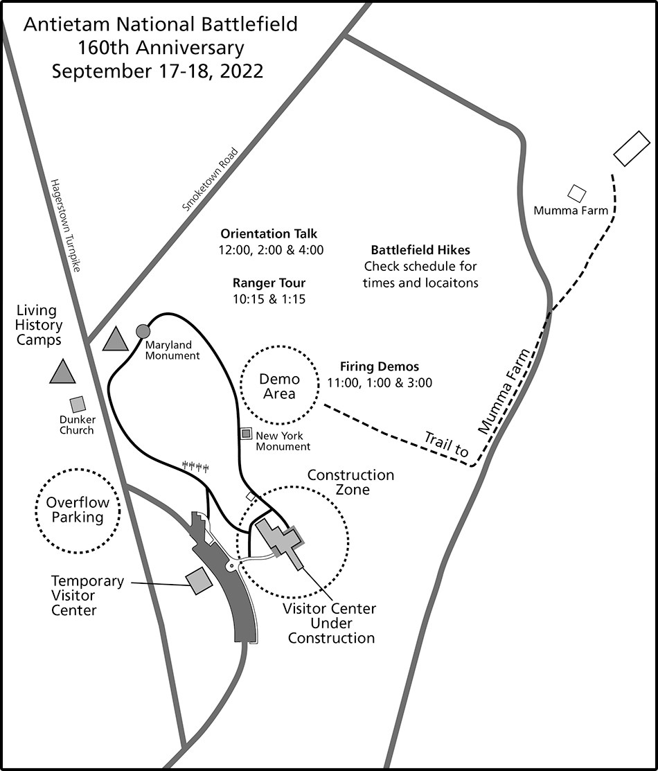 Map of the visitor center with programs