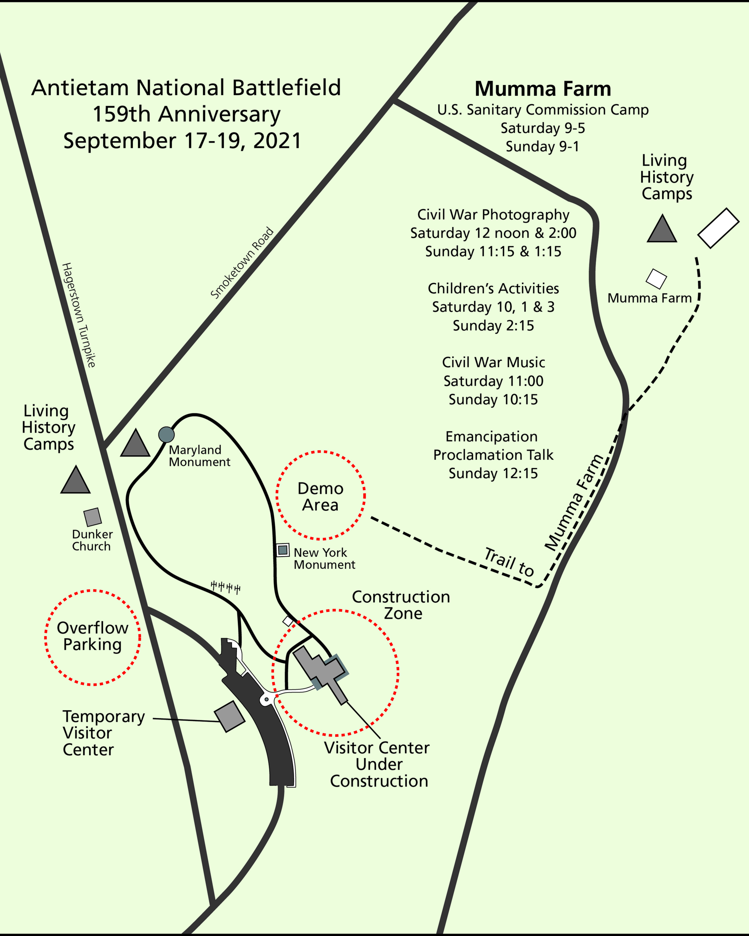map of visitor center area