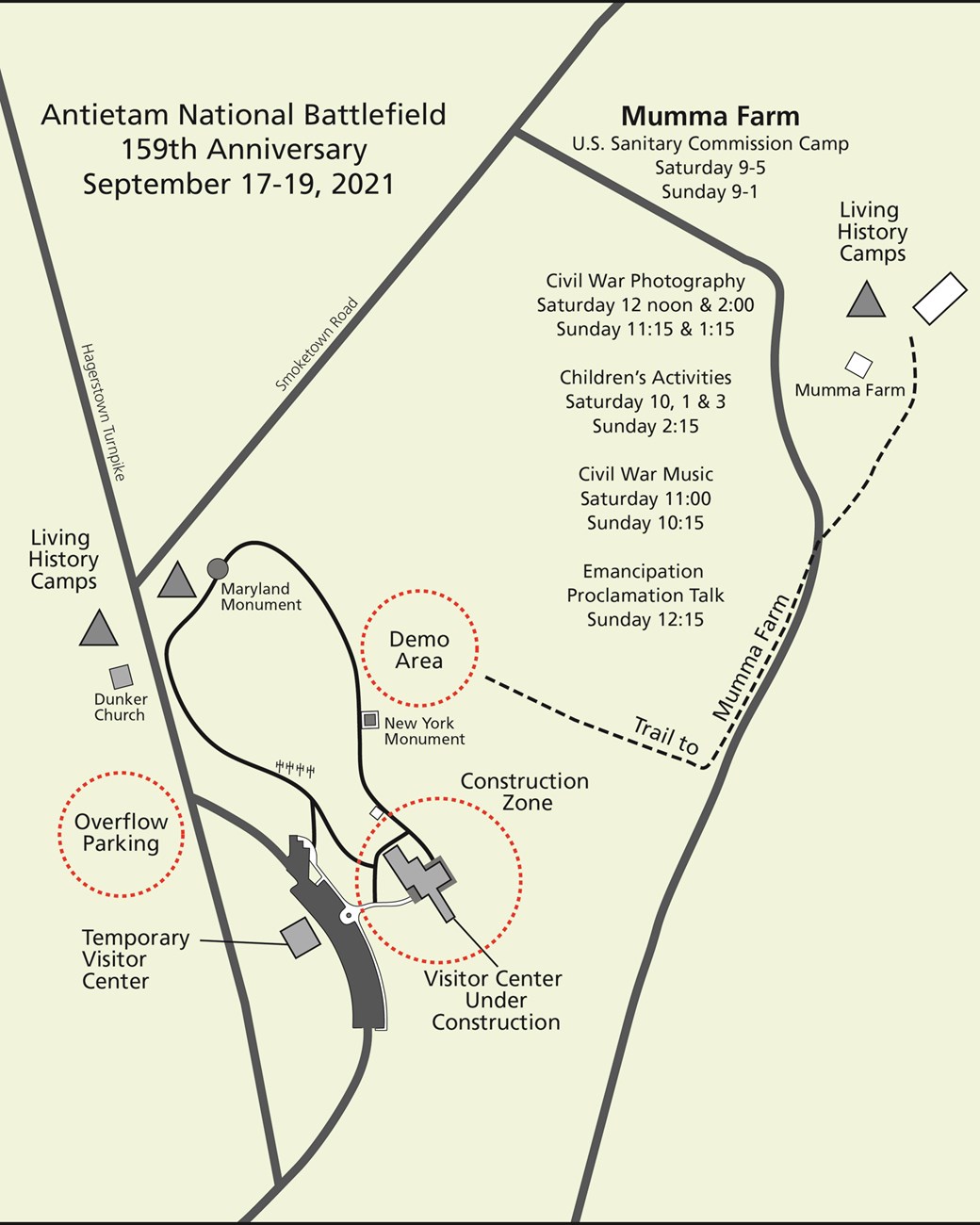 map of visitor center area