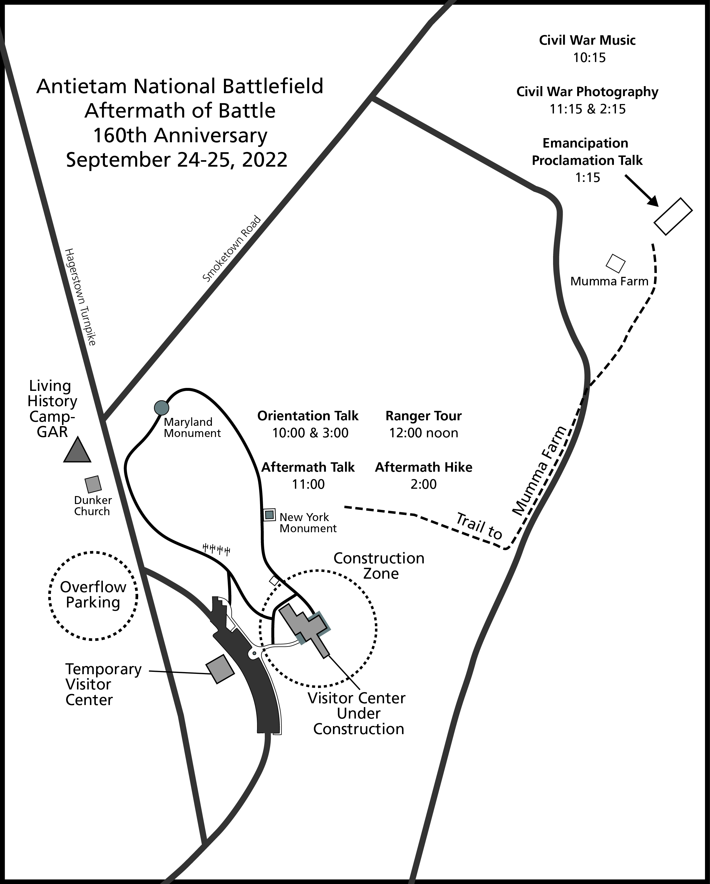 160 Anniversary Antietam National - 2022 Battle Anniversary Aftermath Map1 