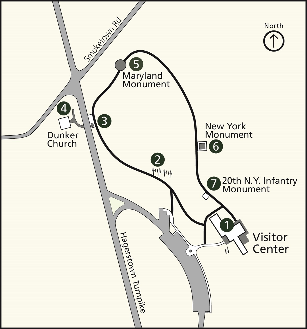 Map of the Antietam Remembered Trail