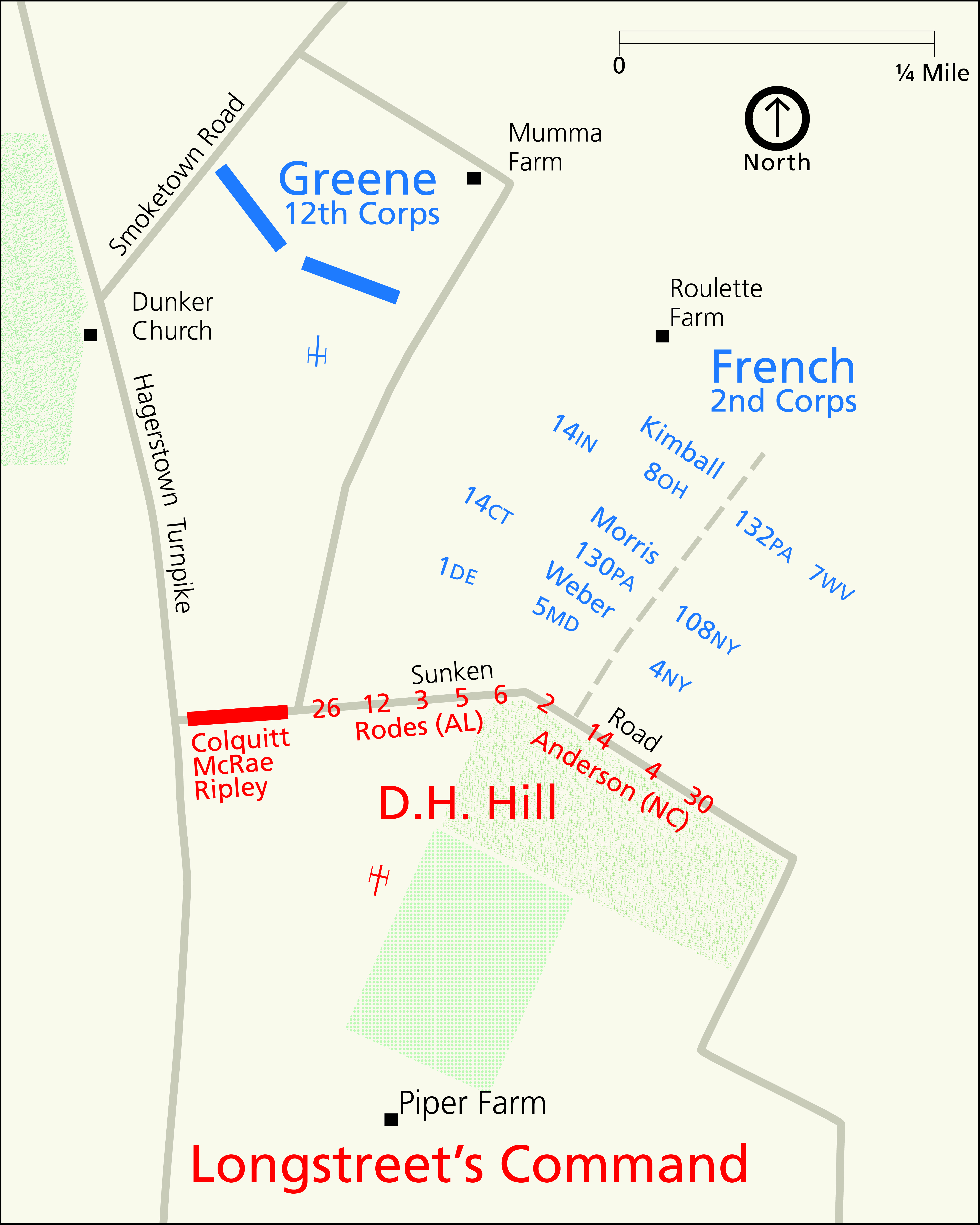Bloody Lane Battle Map 1