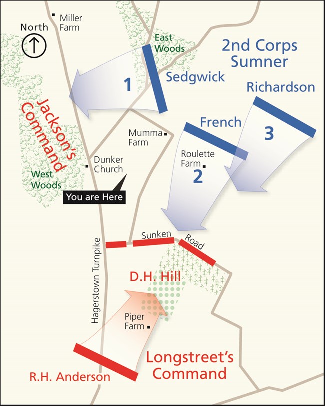 Bloody Lane Overview Map
