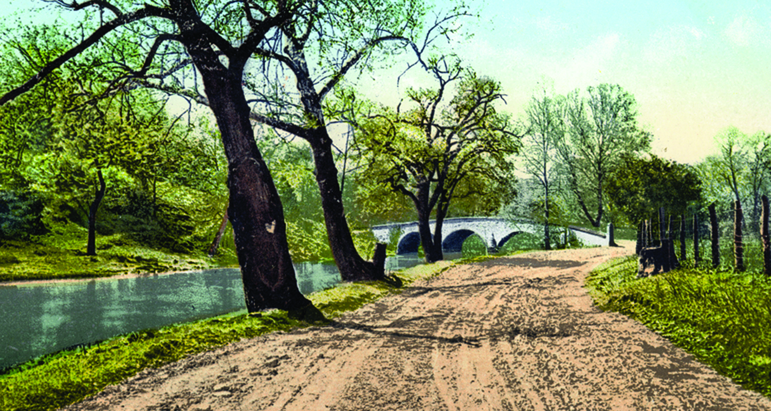 Early postcard of the Burnside Bridge