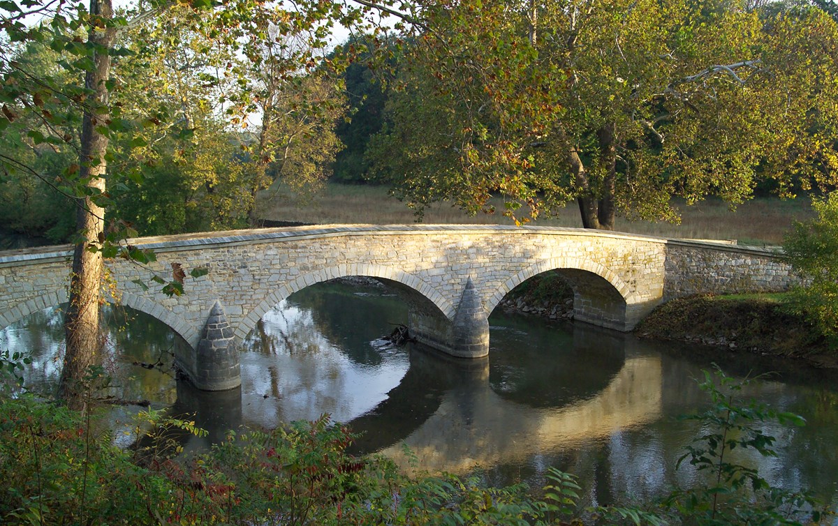 Burnside Bridge with fall colors