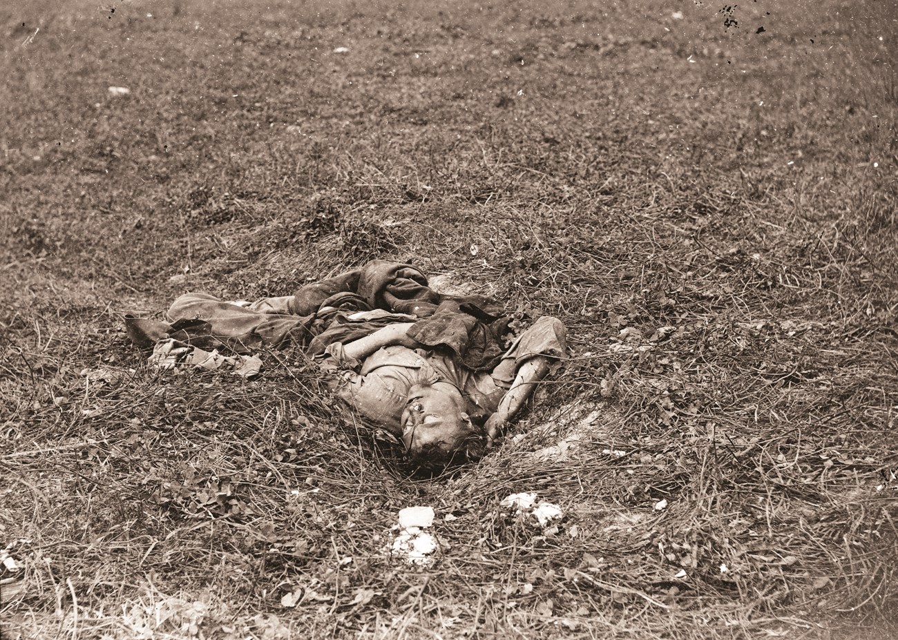 dead soldier at antietam