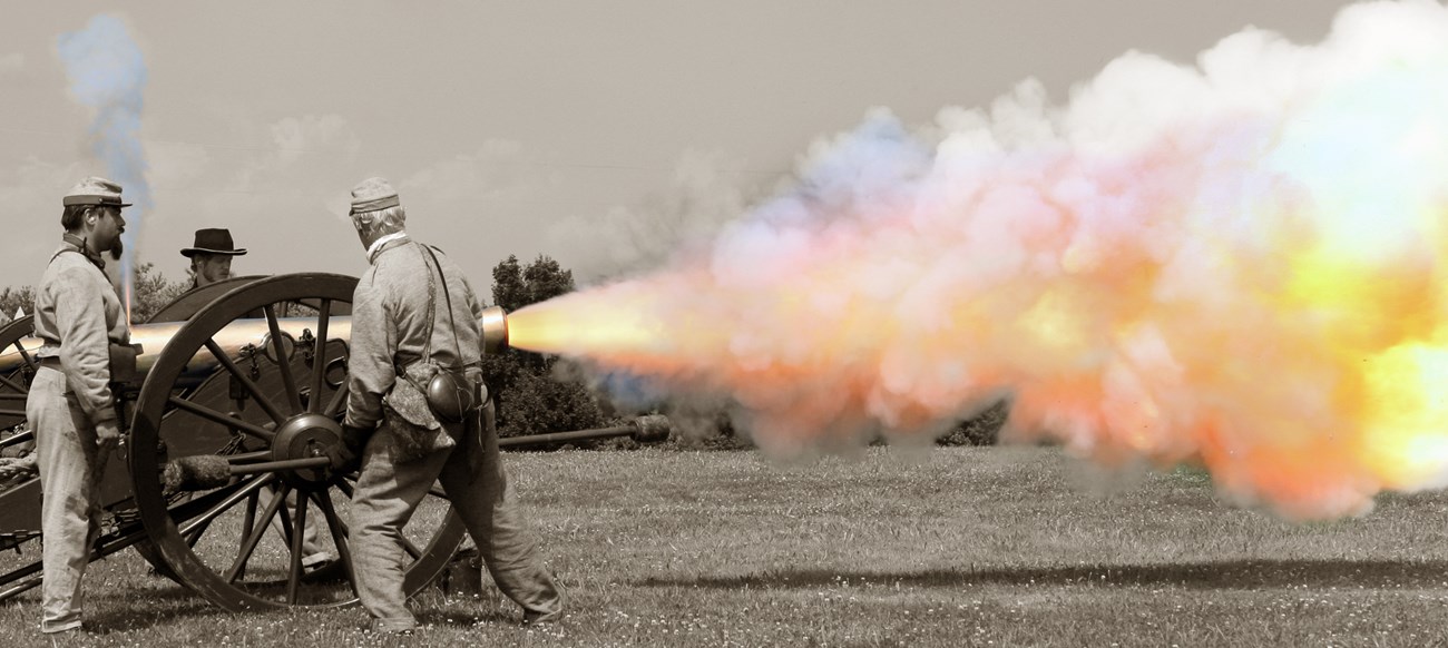 Cannon firing demonstration