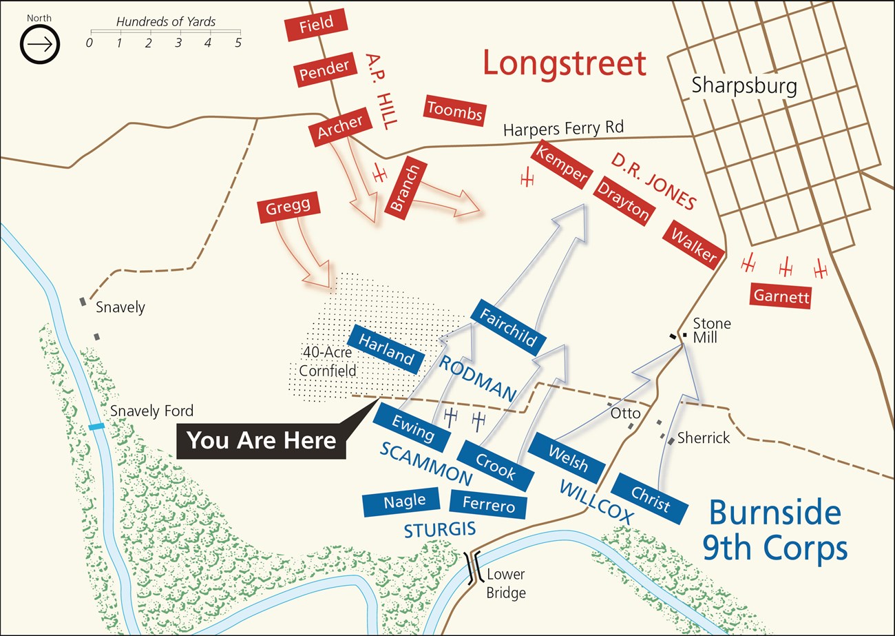 Final Attack Battle Map, looking West