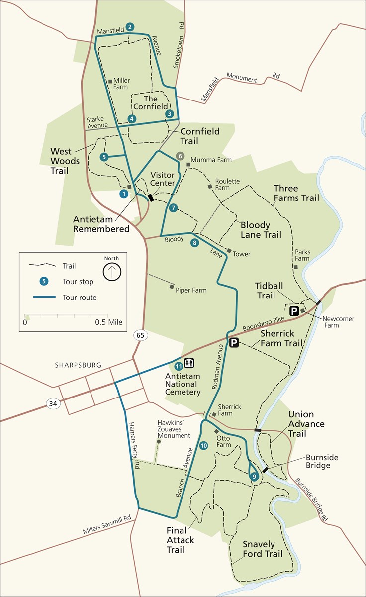 Antietam Hiking Trail Map