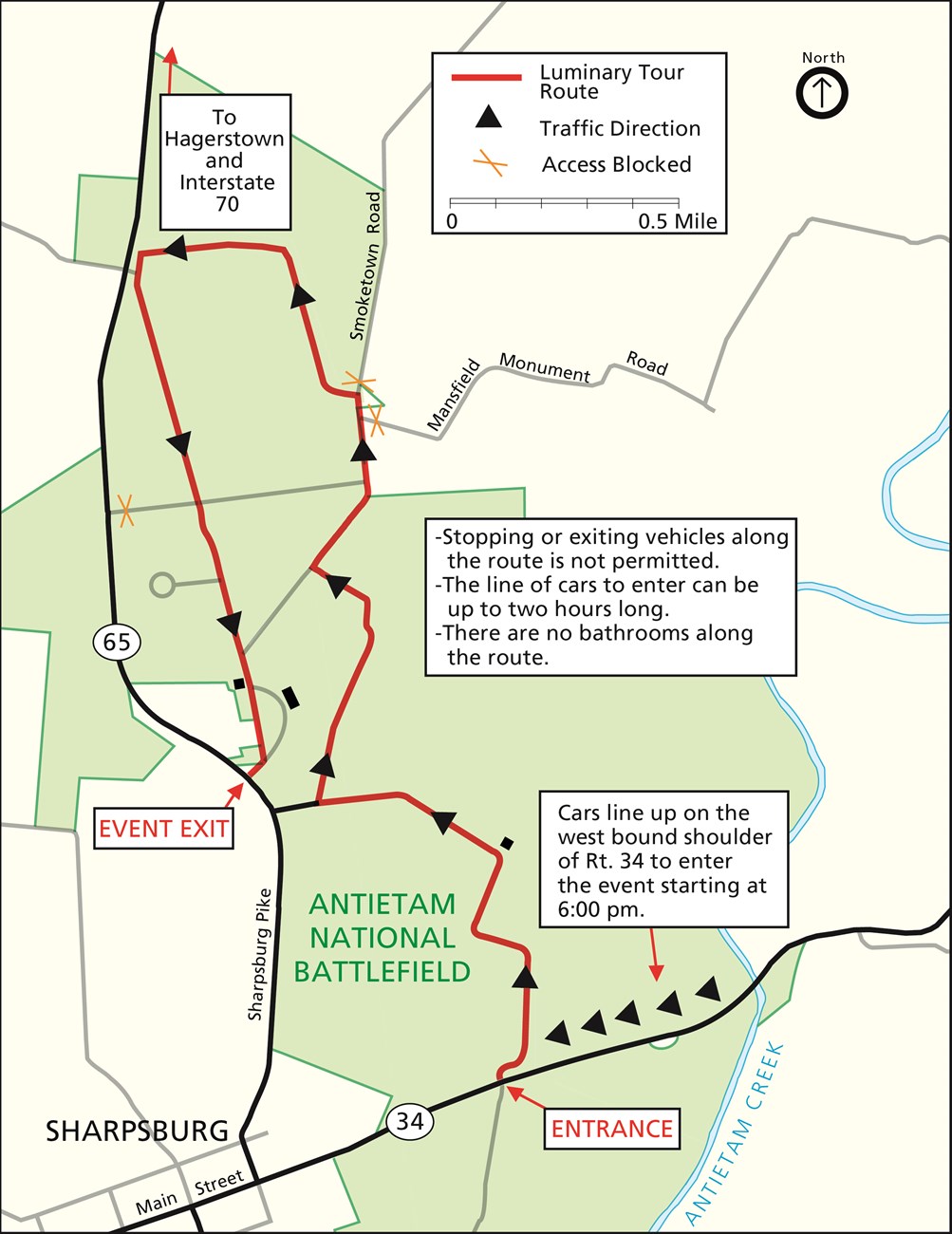 Map of the Memorial Illumination