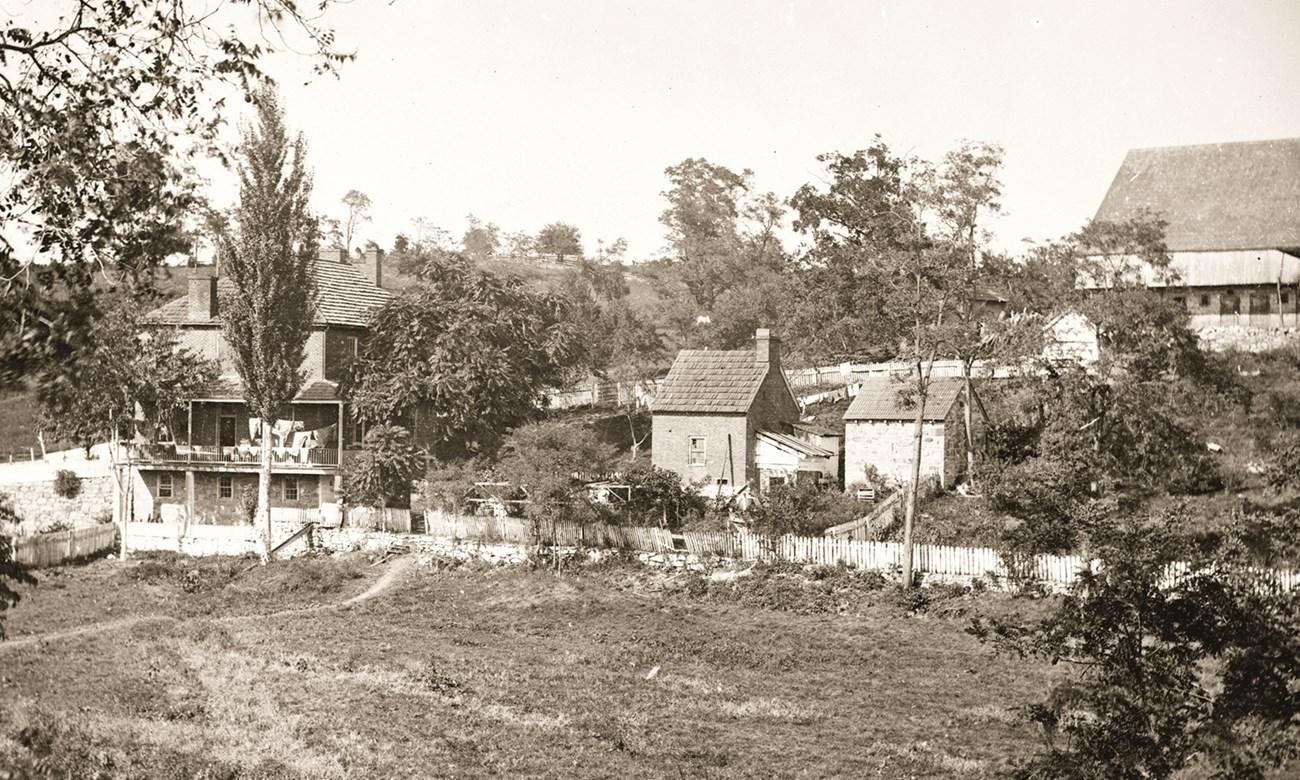 Photograph of the Sherrick Farm taken by Alexander Gardner just after the battle.