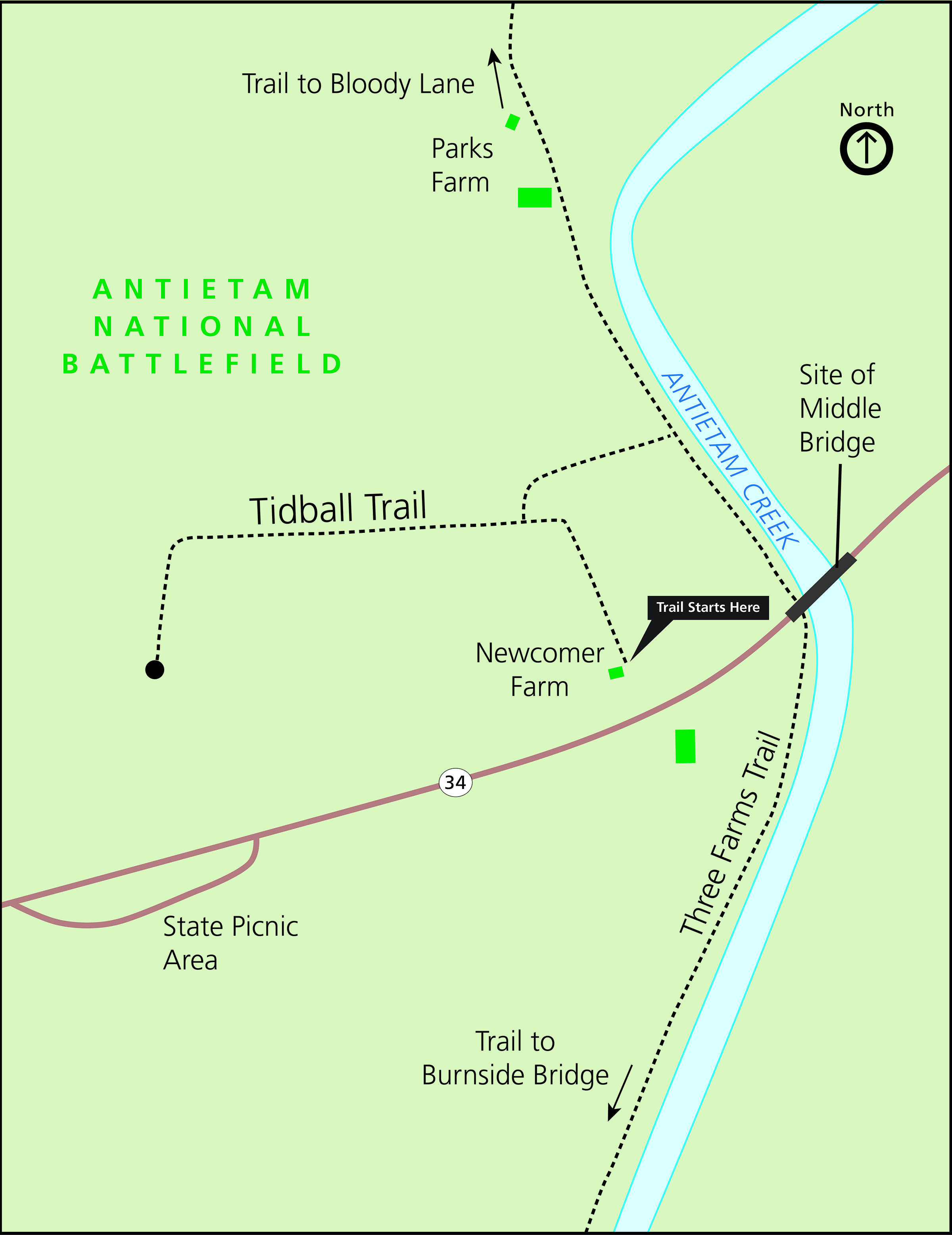 Map of the Tidball Trail