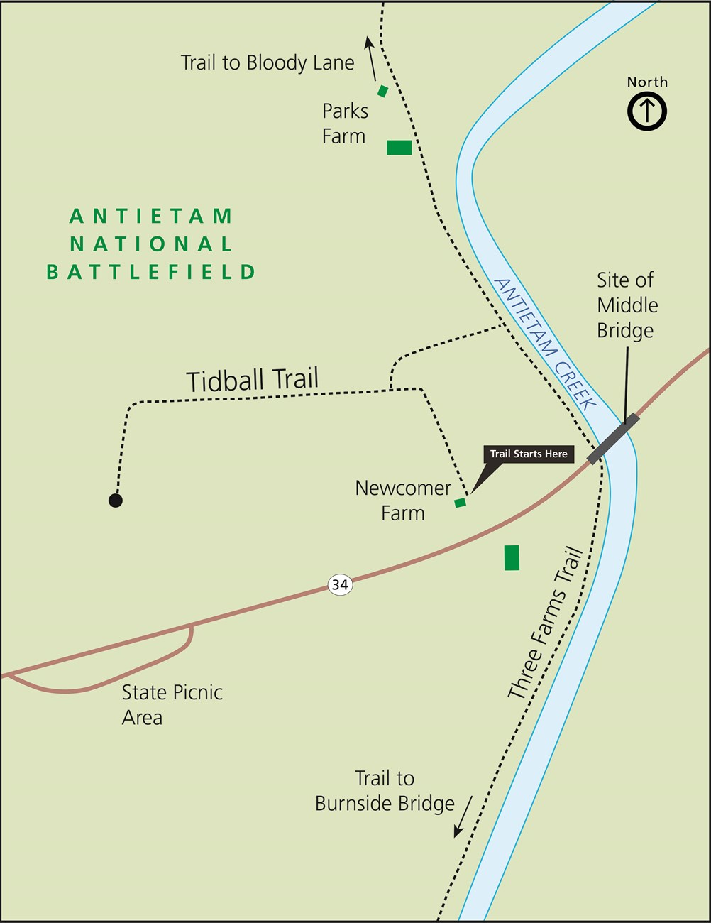 Map of the Tidball Trail