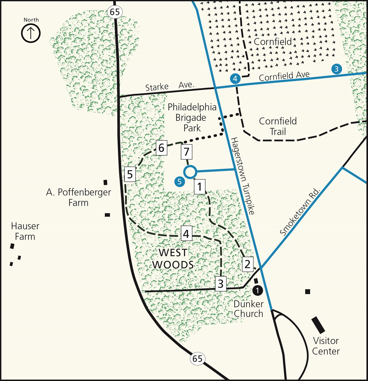 West Woods Trail Map