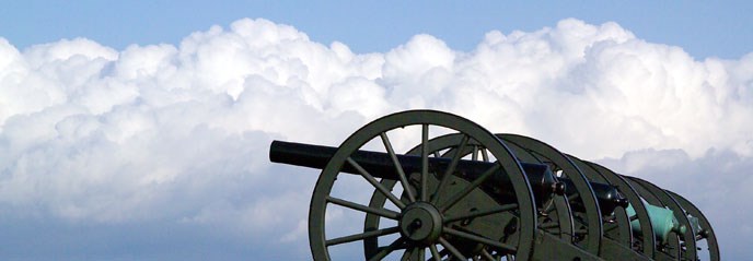 Cannons and clouds at Antietam National Battlefield