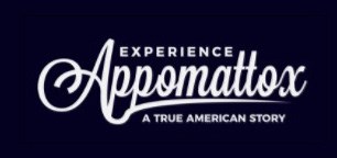 logo for Experience Appomattox with white writing on a black background.