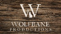 Wolfbane Productions logo which contains a capital W, a wolf and the words "Wolfbane Productions.