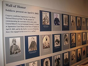 Stories of solider's from both North and South displayed in the Appomattox Court House visitor center