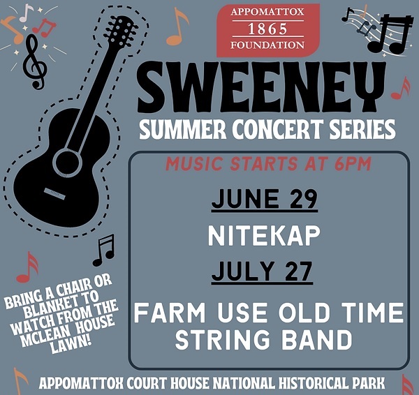 2023 Sweeney Concert Series Flyer Event Flyer for Sweeney Summer Concert Series