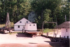 The "Twilight" sits in dry-dock.
