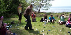 Northland students leading a carrying capacity game