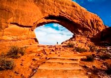 North Window with hiker