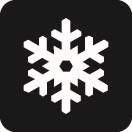 A white snowflake on black background