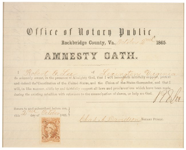 Robert E. Lee's Amnesty Oath