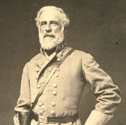 Robert E. Lee in a Confederate uniform.