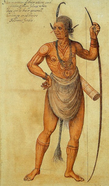 A Drawing of an American Indian