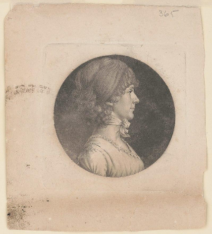 Profile drawing of Mary Randolph